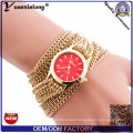 Yxl-779 2015 New Custom Watch Bracelets Fashion Wrist Watch Latest Popular Long Leather Sling Chain Quartz Fashion Watch